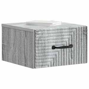 Nástěnný noční stolek 2 pcs Šedá sonoma 34,5 x 33 x 20 cm - obrázek 3