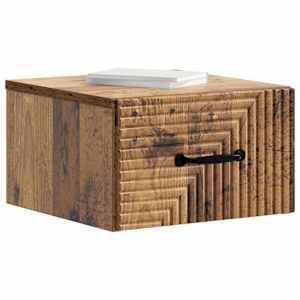 Nástěnný noční stolek 2 pcs Staré dřevo 34,5 x 33 x 20 cm - obrázek 3