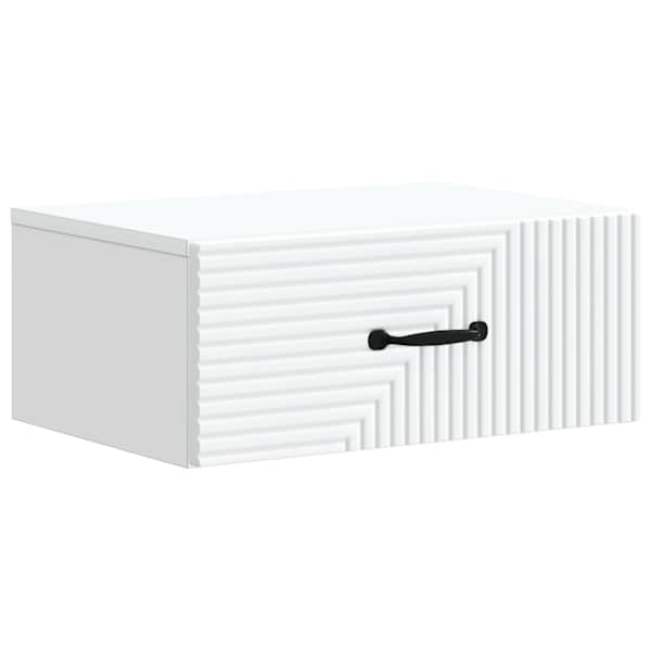 vidaXL Seinale kinnitatav &ouml;&ouml;tis Valge 49 x 34,5 x 20 cm Tehispuit