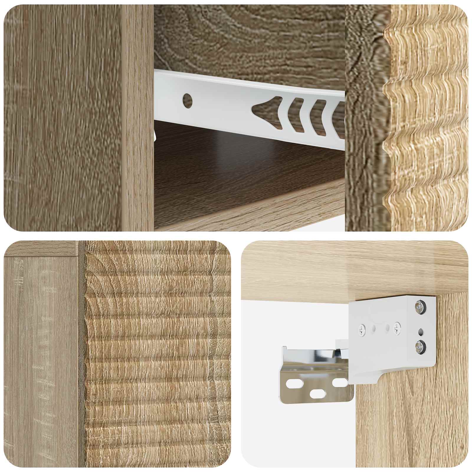 Stenski nočni omarici 2 pcs Sonoma hrast 49 x 34,5 x 20 cm - slika 8