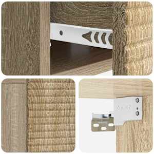 Nástěnný noční stolek 2 pcs Dub sonoma 49 x 34,5 x 20 cm - obrázek 10