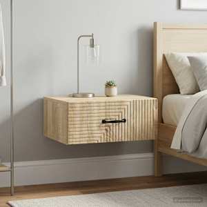 Nástěnný noční stolek 2 pcs Dub sonoma 49 x 34,5 x 20 cm - obrázek 4