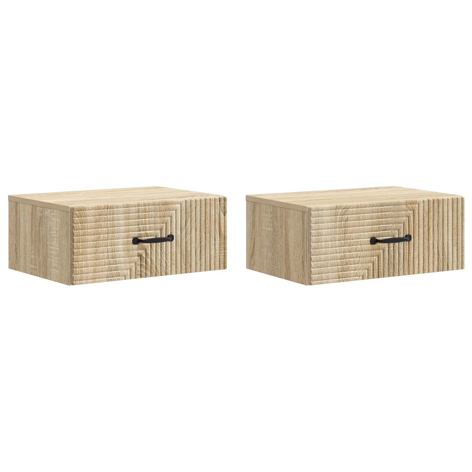 vidaXL Dulap de noapte suspendat 2 pcs Stejar Sonoma 49 x 34,5 x 20 cm
