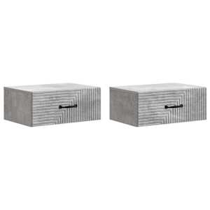 Nástěnný noční stolek 2 pcs Betonově šedá 49 x 34,5 x 20 cm - obrázek 2