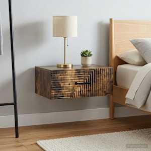 Nástěnný noční stolek 2 pcs Kouřový dub 49 x 34,5 x 20 cm - obrázek 4