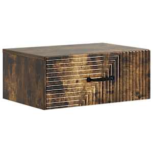 Nástěnný noční stolek 2 pcs Kouřový dub 49 x 34,5 x 20 cm - obrázek 5