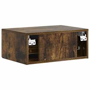 Nástěnný noční stolek 2 pcs Kouřový dub 49 x 34,5 x 20 cm - obrázek 9
