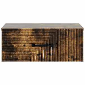 Nástěnný noční stolek 2 pcs Kouřový dub 49 x 34,5 x 20 cm - obrázek 7