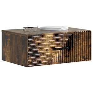 Nástěnný noční stolek 2 pcs Kouřový dub 49 x 34,5 x 20 cm - obrázek 3