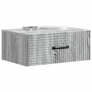 Nástěnný noční stolek 2 pcs Šedá sonoma 49 x 34,5 x 20 cm - obrázek 3