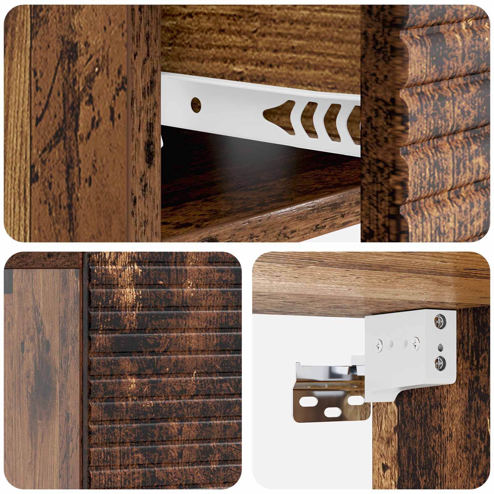 Stenski nočni omarici Star les 49 x 34,5 x 20 cm Inženirski les - slika 7