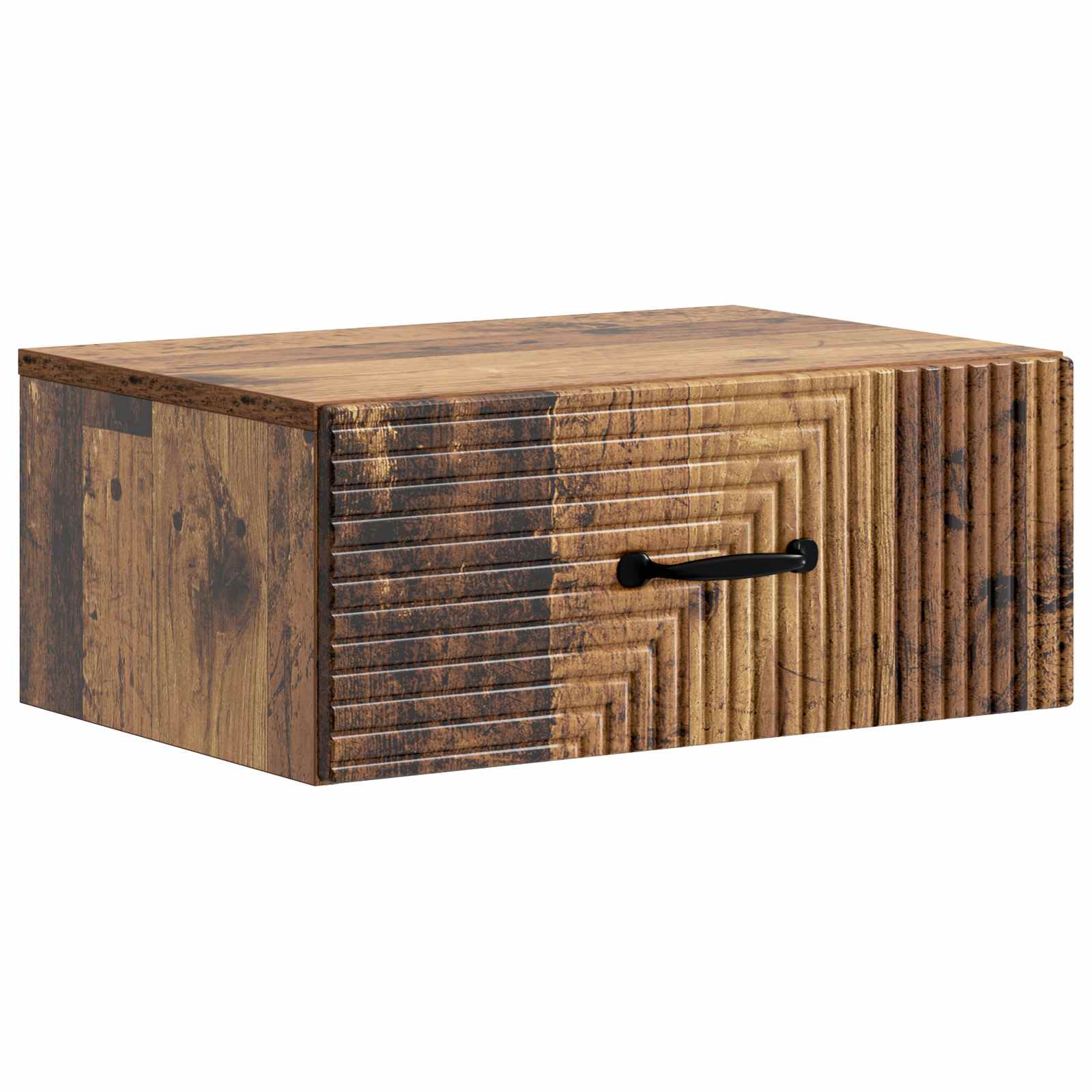 vidaXL Dulap de noapte suspendat Lemn vechi 49 x 34,5 x 20 cm