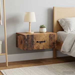 Nástěnný noční stolek 2 pcs Staré dřevo 49 x 34,5 x 20 cm - obrázek 4