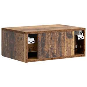 Nástěnný noční stolek 2 pcs Staré dřevo 49 x 34,5 x 20 cm - obrázek 9
