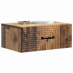 Nástěnný noční stolek 2 pcs Staré dřevo 49 x 34,5 x 20 cm - obrázek 3