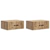 vidaXL Seinale kinnitatav &ouml;&ouml;tis 2 tk Artisan tamm 49 x 34,5 x 20 cm