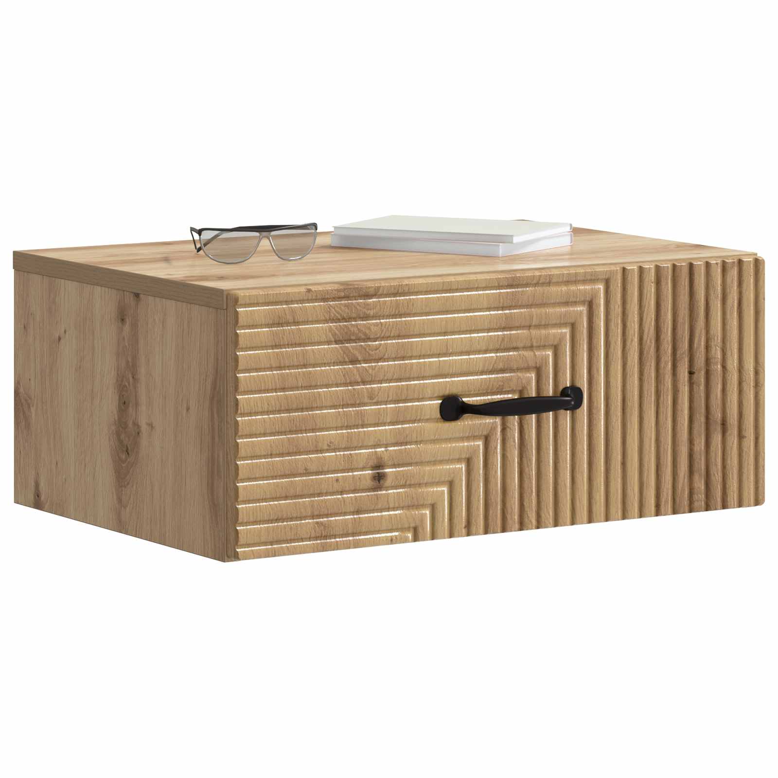 Seinälle Kiinnitettävä Yöpöytä 2 pcs Artisaanitammi