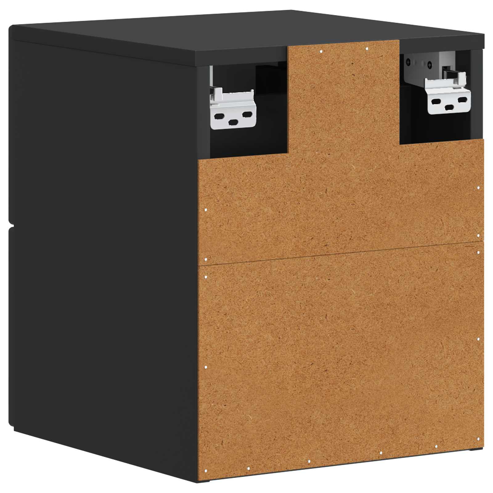 Stenski nočni omarici s predalom 2 pcs Črna 34,5 x 33 x 40 cm - slika 7