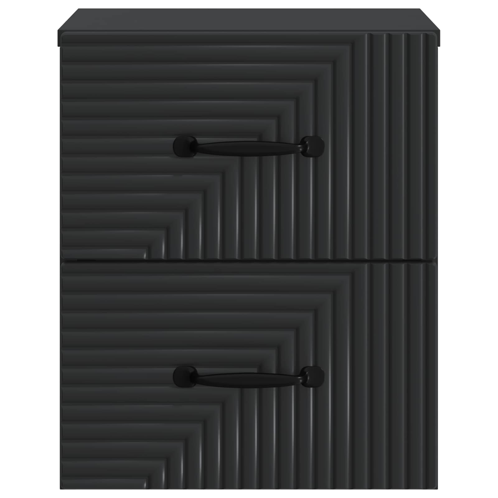 Stenski nočni omarici s predalom 2 pcs Črna 34,5 x 33 x 40 cm - slika 5