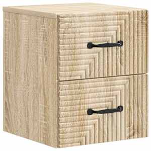 Nástěnný noční stolek 2 pcs Dub sonoma 34,5 x 33 x 40 cm - obrázek 5