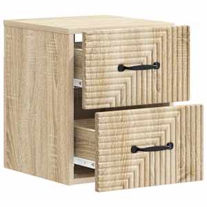 Nástěnný noční stolek 2 pcs Dub sonoma 34,5 x 33 x 40 cm - obrázek 6