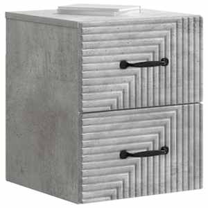 Nástěnný noční stolek 2 pcs Betonově šedá 34,5 x 33 x 40 cm - obrázek 3