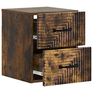 Nástěnný noční stolek 2 pcs Kouřový dub 34,5 x 33 x 40 cm - obrázek 6