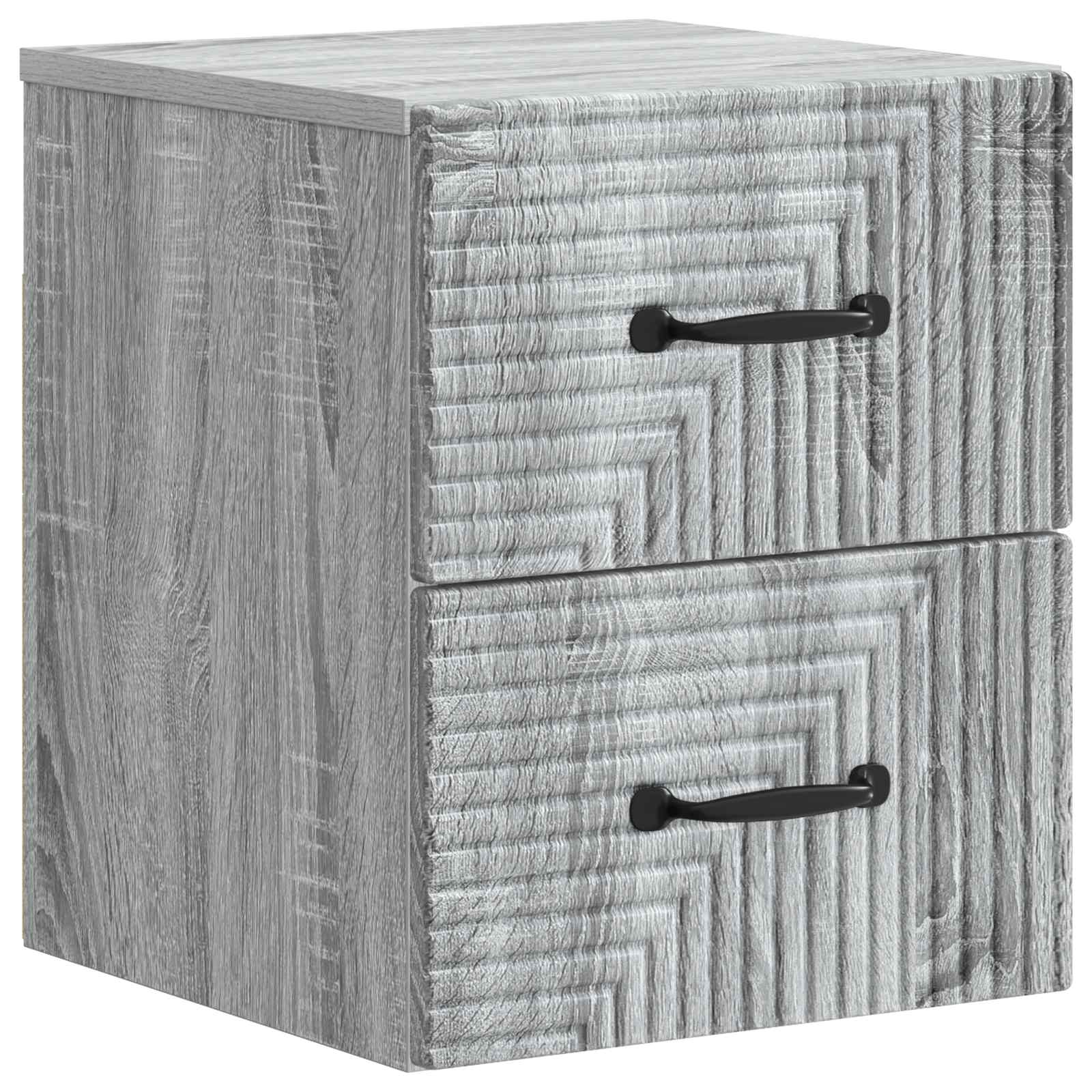 Stenski nočni omarici 2 pcs Siva Sonoma 34,5 x 33 x 40 cm - slika 3