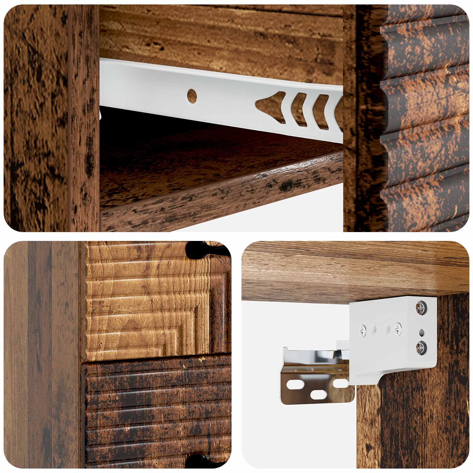 Stenski nočni omarici 2 pcs Star les 34,5 x 33 x 40 cm - slika 8