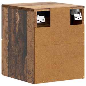 Nástěnný noční stolek 2 pcs Staré dřevo 34,5 x 33 x 40 cm - obrázek 9
