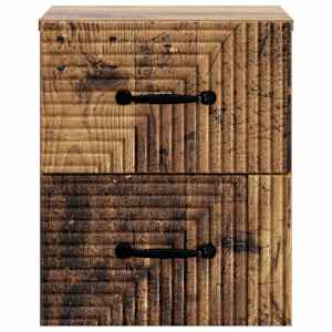 Nástěnný noční stolek 2 pcs Staré dřevo 34,5 x 33 x 40 cm - obrázek 7