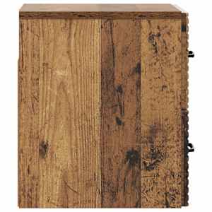 Nástěnný noční stolek 2 pcs Staré dřevo 34,5 x 33 x 40 cm - obrázek 8