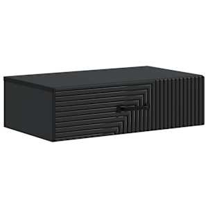 vidaXL Seinale kinnitatav k&uuml;lglaud 59 x 34,5 x 17 cm Tehispuit Must