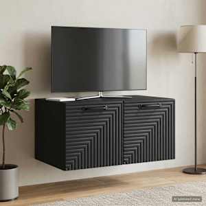 Nástěnná TV skříň Černá 59,5 x 41 x 30 cm Kompozitní dřevo - obrázek 1