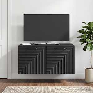 Nástěnná TV skříň Černá 59,5 x 41 x 30 cm Kompozitní dřevo - obrázek 4