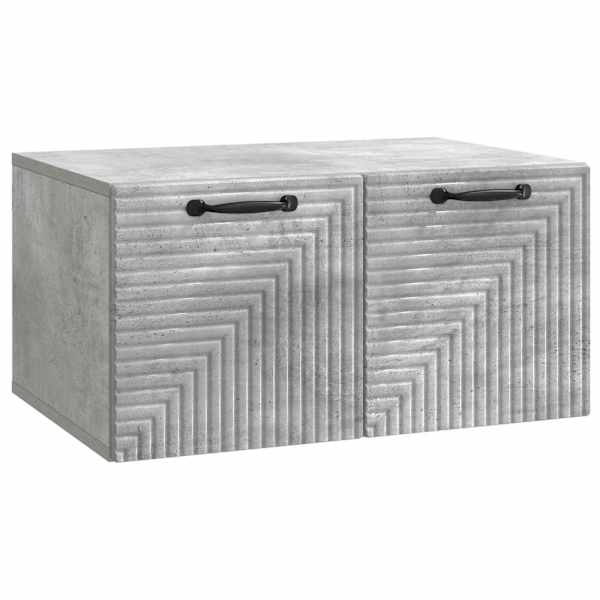 vidaXL Rippuv TV kapp Betoonhall 59,5 x 41 x 30 cm Tehispuit