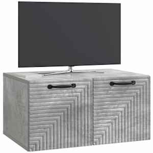 Nástěnná TV skříň Nástěnný Betonově šedá 59,5 x 41 x 30 cm - obrázek 3