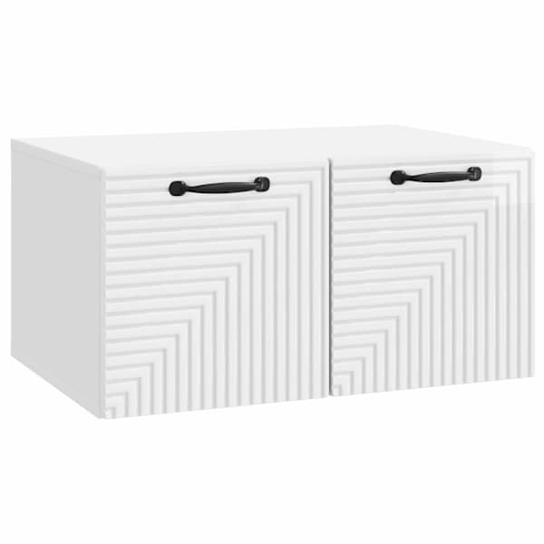 vidaXL Rippuv TV kapp K&otilde;rgl&auml;ikega valge 59,5 x 41 x 30 cm Tehispuit