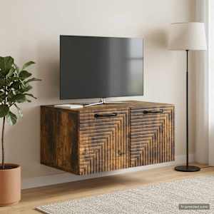 Nástěnná TV skříň Nástěnný Kouřový dub 59,5 x 41 x 30 cm - obrázek 4