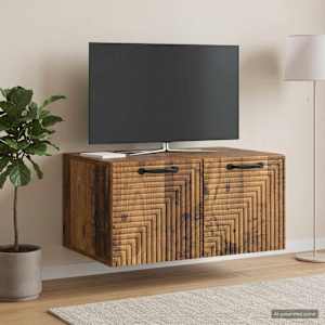 Nástěnná TV skříň Nástěnný Staré dřevo 59,5 x 41 x 30 cm - obrázek 1