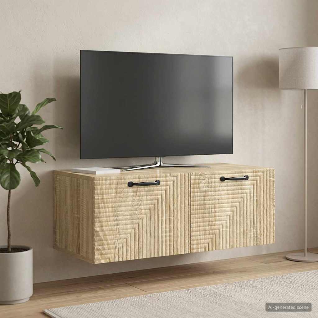 Seinälle asennettava TV-kaappi Sonoma-tammi 78,5 x 41 x 30 cm