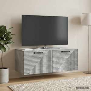 Nástěnná TV skříň Nástěnný Betonově šedá 78,5 x 41 x 30 cm - obrázek 4