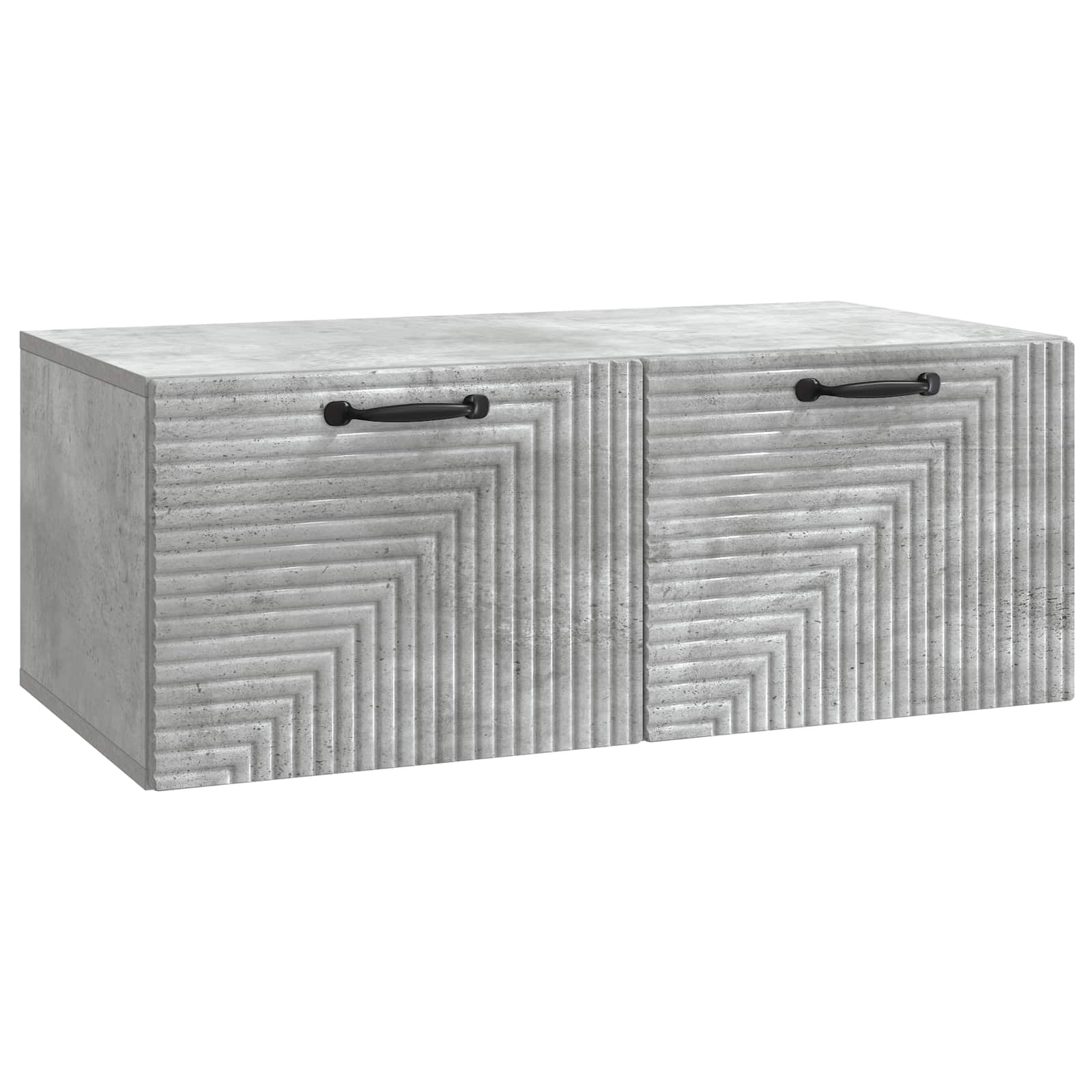 vidaXL Oglindă TV montată pe perete Gri Beton 78,5 x 41 x 30 cm