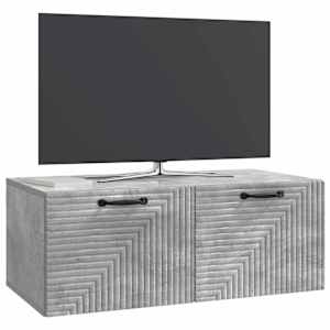 Nástěnná TV skříň Nástěnný Betonově šedá 78,5 x 41 x 30 cm - obrázek 3