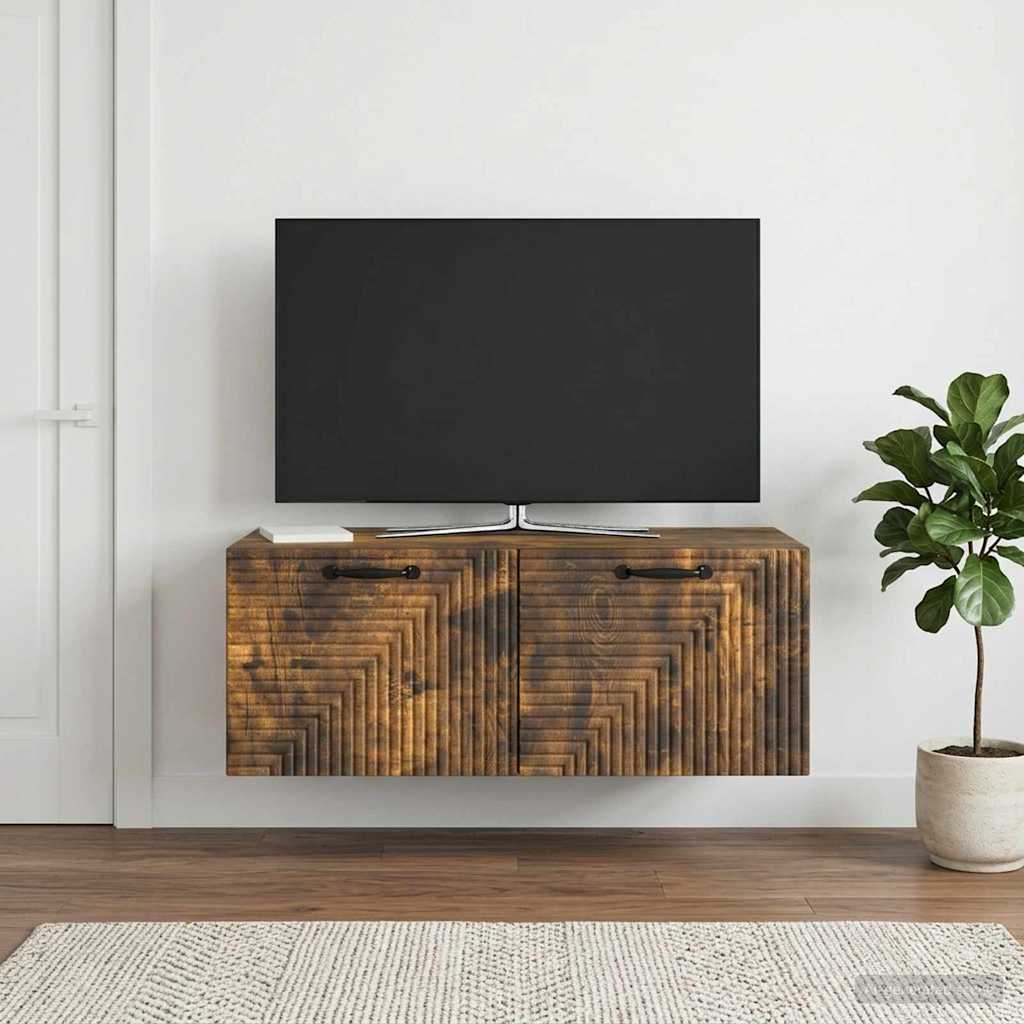 Seinälle asennettava TV-kaappi Savutammi 78,5 x 41 x 30 cm - Image 4