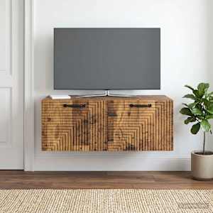 Nástěnná TV skříň Nástěnný Staré dřevo 78,5 x 41 x 30 cm - obrázek 4