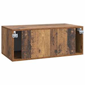 Nástěnná TV skříň Nástěnný Staré dřevo 78,5 x 41 x 30 cm - obrázek 8