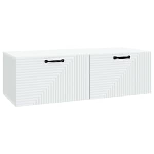 Nástěnná TV skříň Bílá 98 x 41 x 30 cm Kompozitní dřevo - obrázek 2
