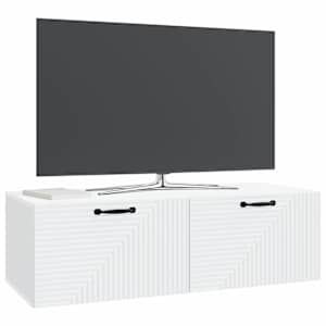 Nástěnná TV skříň Bílá 98 x 41 x 30 cm Kompozitní dřevo - obrázek 3