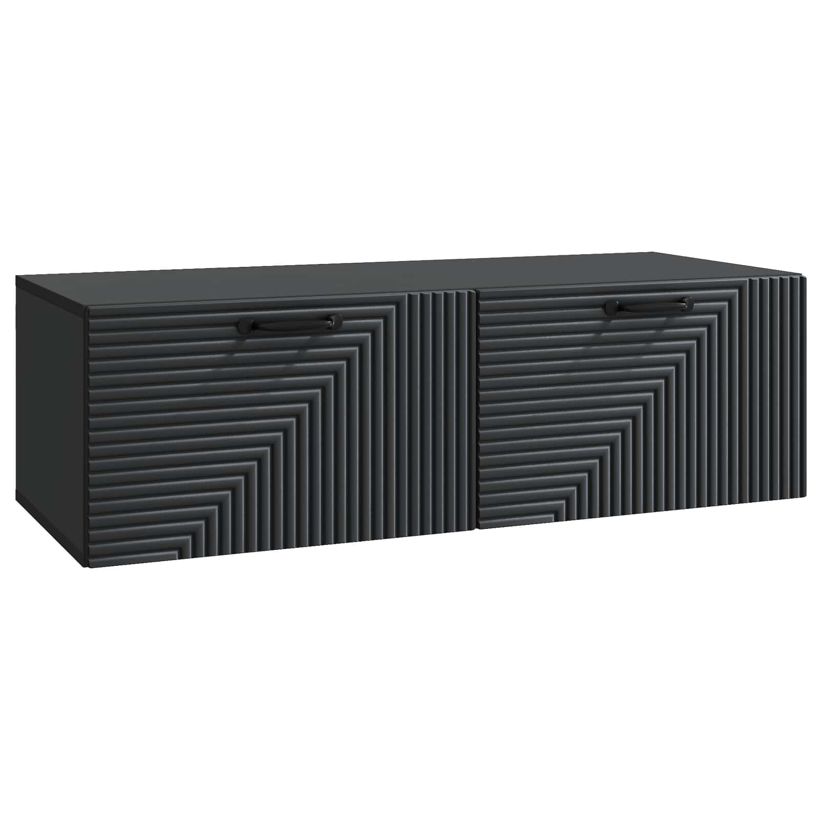 vidaXL Oglindă TV montată pe perete Pe perete Negru 98 x 41 x 30 cm